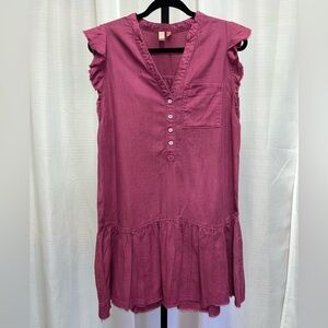 Anthropologie Pilcro Dress Flounce Mini Dress | size XS